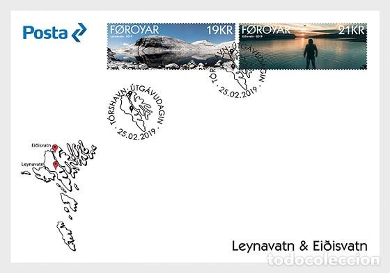 Sellos: Faroe Islands 2019 - Leynavatn & Eidisvatn FDC - Foto 1