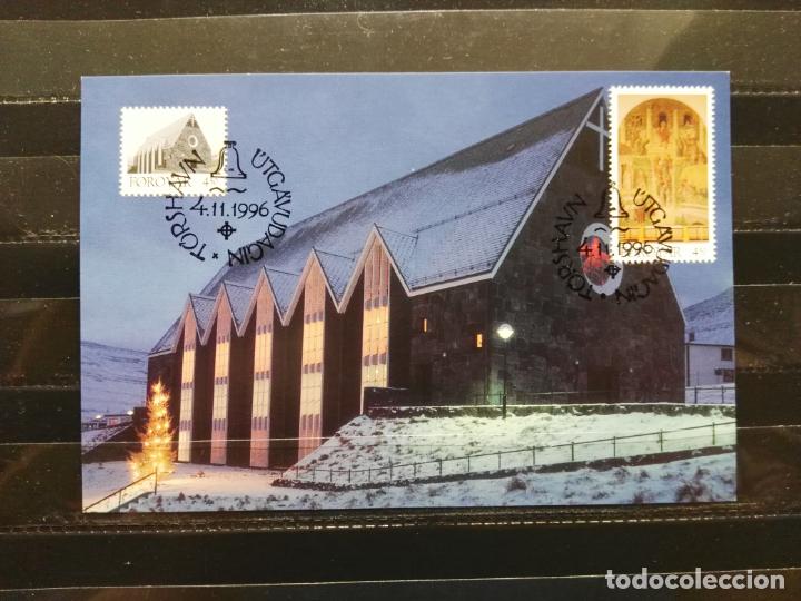Sellos: FEROE. YVERT 304/035. EDIFICIOS RELIGIOSOS. IGLESIA DE CRHISTIAN EN KLASVIK - Foto 1