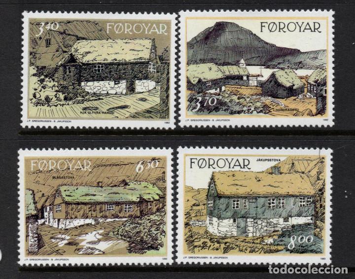 Sellos: FEROE 233/36** - A&Ntilde;O 1992 - EDIFICIOS ANTIGUOS DE NORDRAGOTA - Foto 1