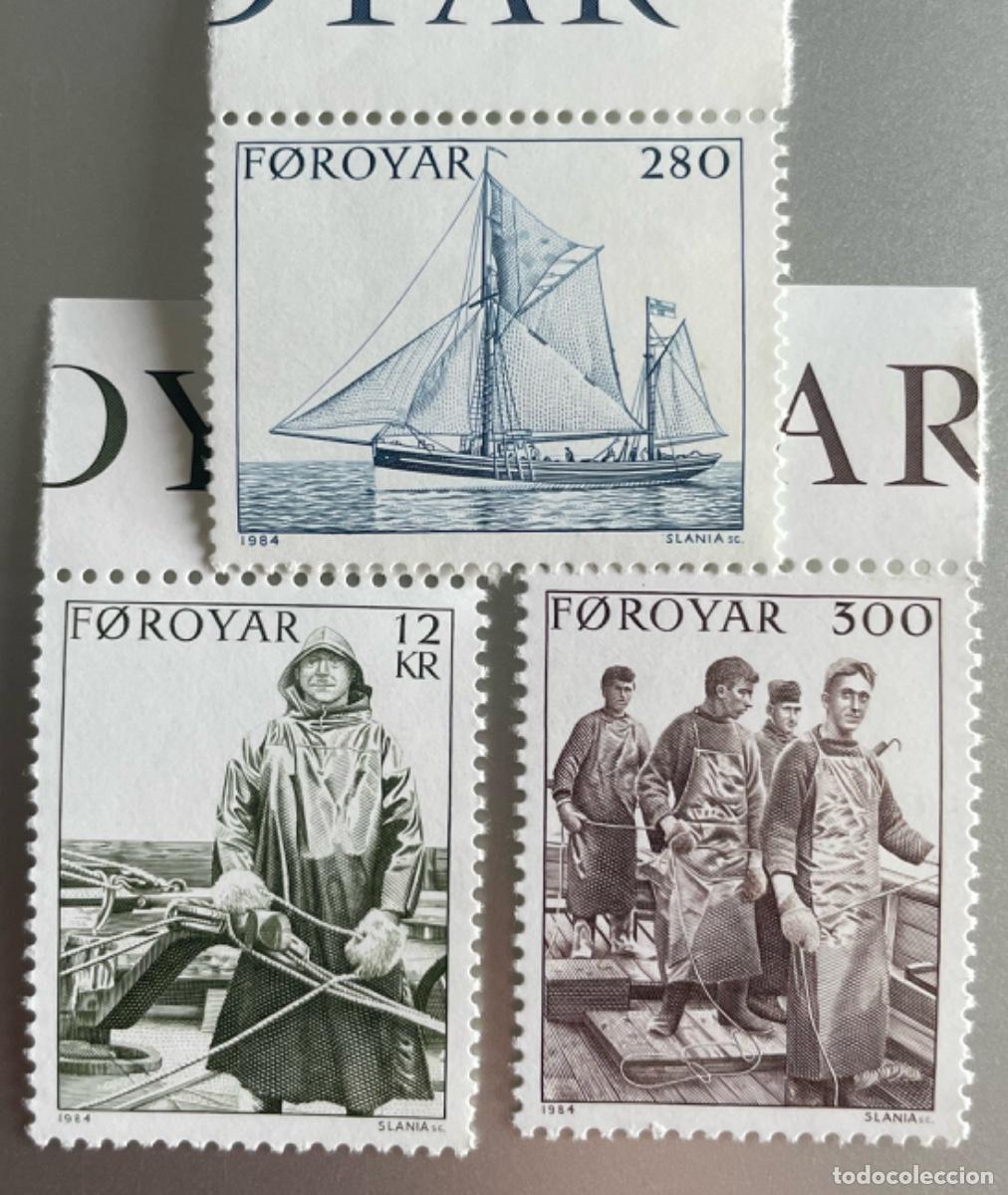 Sellos: Feroe. Foroyar. Pesca. 1984 - Foto 1