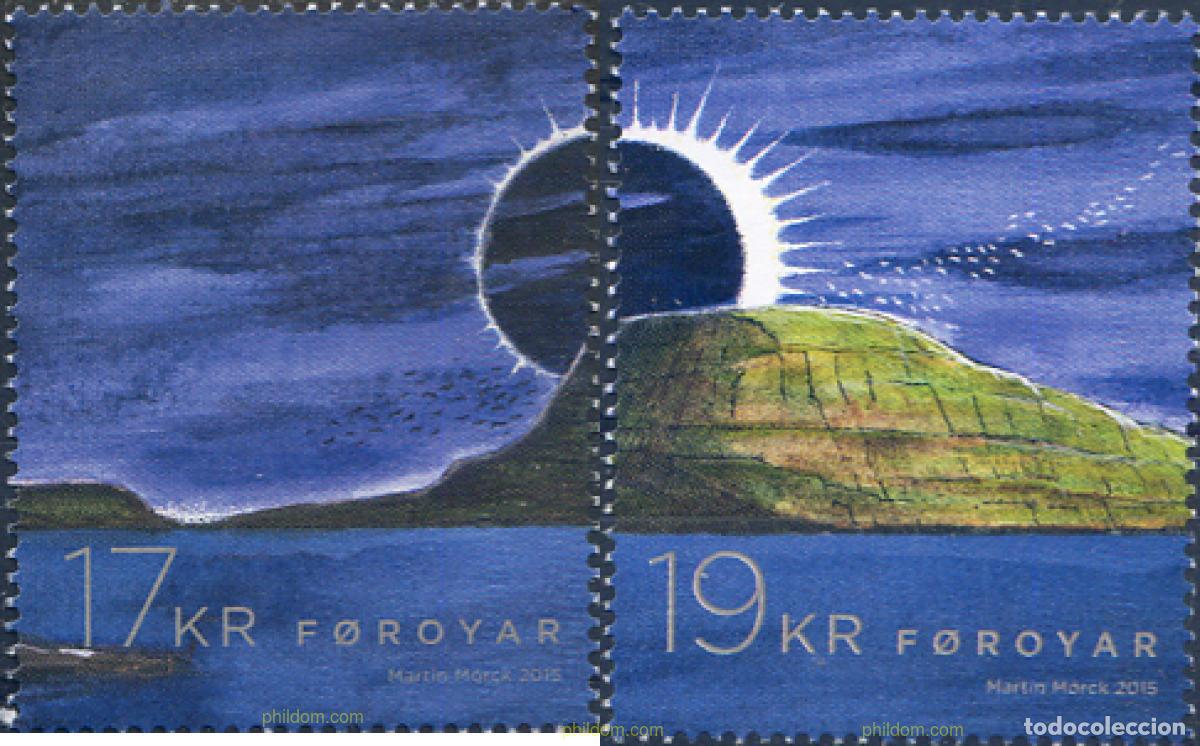 Sellos: 337500 MNH FEROE 2015 ECLIPSE TOTAL DE SOL - Foto 1