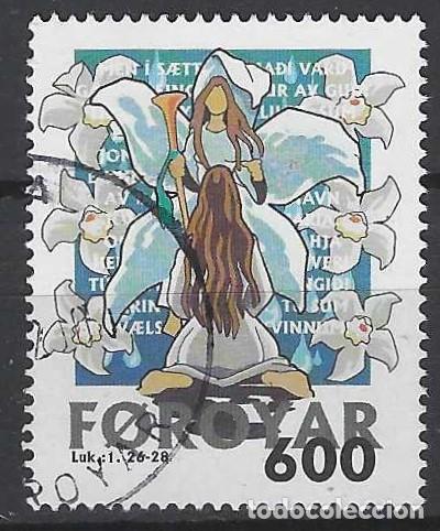 Sellos: ISLAS FEROE 1999 - NAVIDAD - USADO - Foto 1