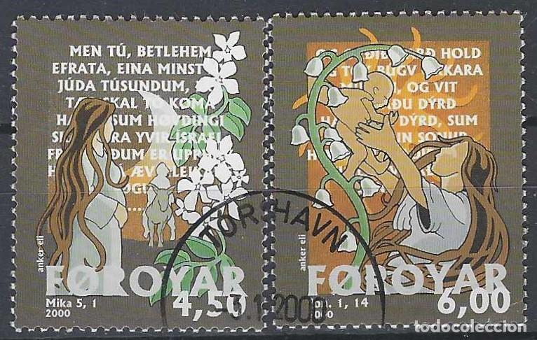 Sellos: ISLAS FEROE 2000 - NAVIDAD, S.COMPLETA - USADOS - Foto 1