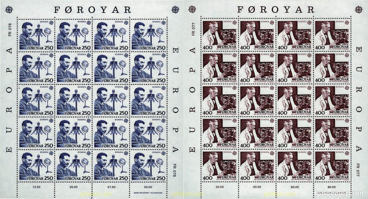Selos: 8938 MNH FEROE 1983 EUROPA CEPT. GRANDES OBRAS DE LA HUMANIDAD