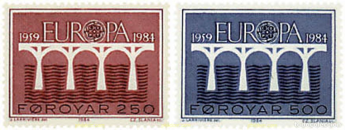 Timbres: 96648 MNH FEROE 1984 EUROPA CEPT. 25 ANIVERSARIO DE LA CEPT