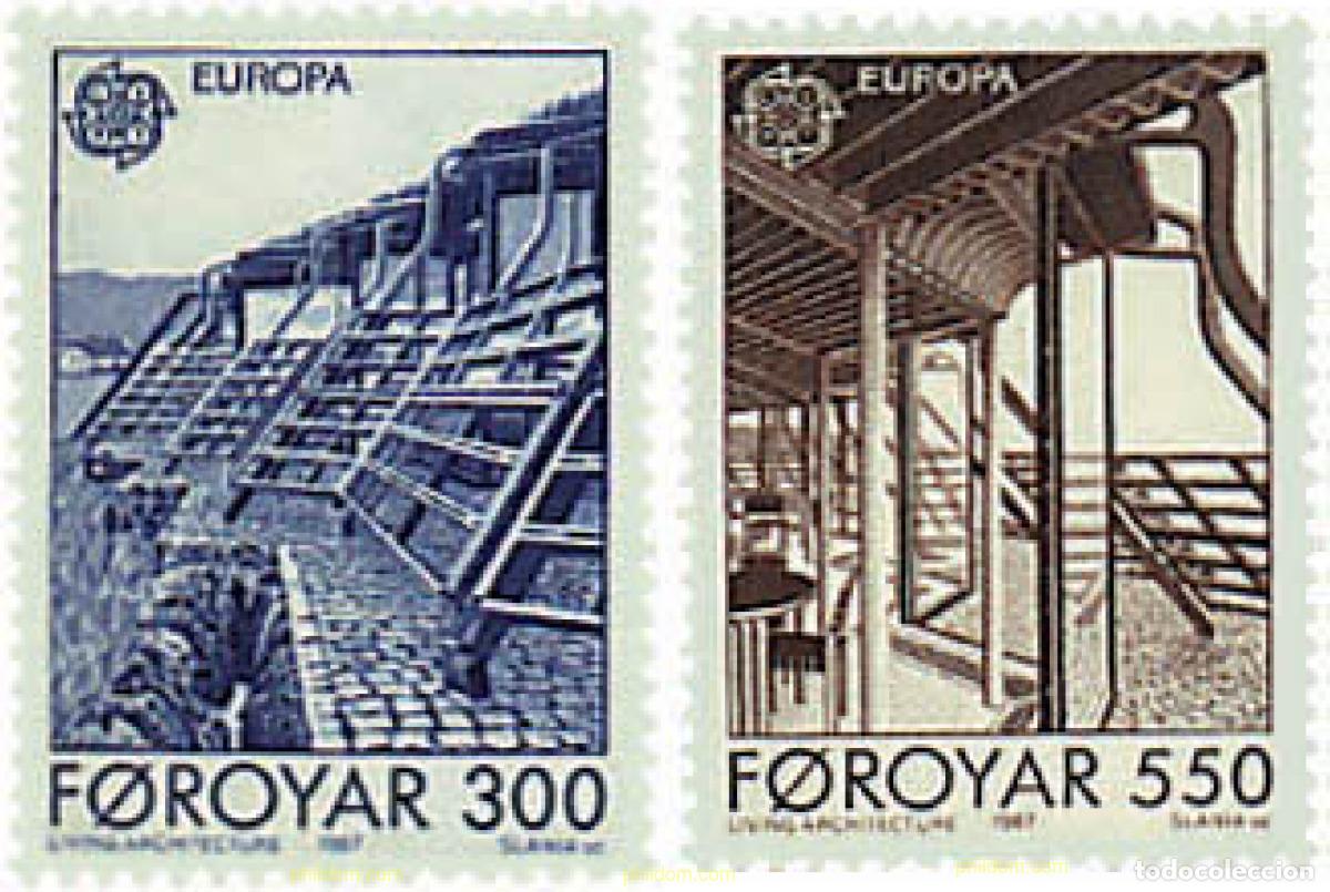 Francobolli: 96655 MNH FEROE 1987 EUROPA CEPT. ARQUITECTURA MODERNA