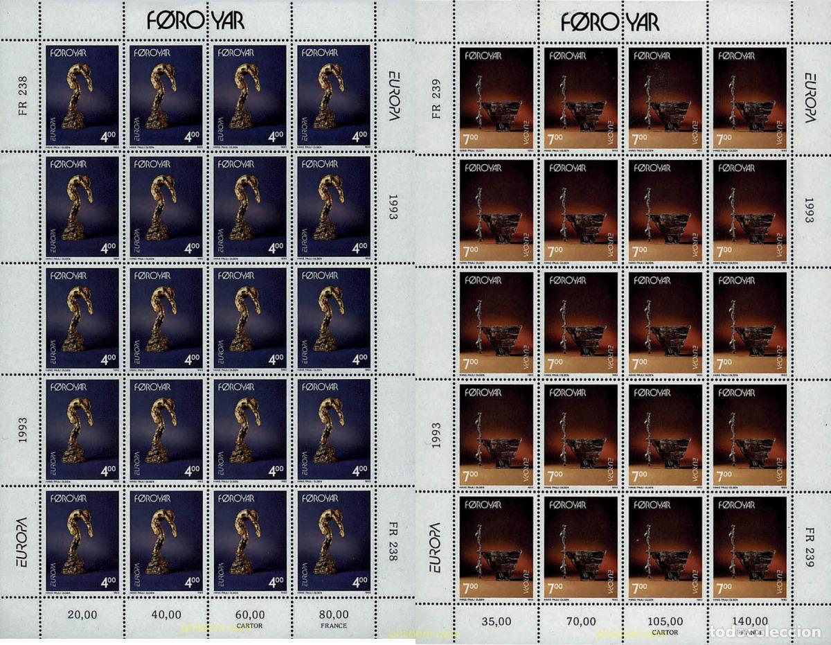 Sellos: 9040 MNH FEROE 1993 EUROPA CEPT. ARTE CONTEMPORANEO