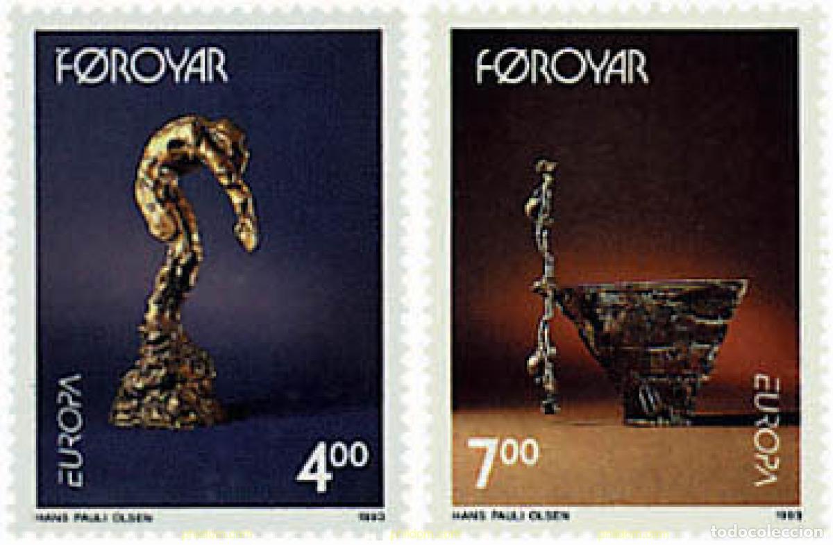 Sellos: 96724 MNH FEROE 1993 EUROPA CEPT. ARTE CONTEMPORANEO