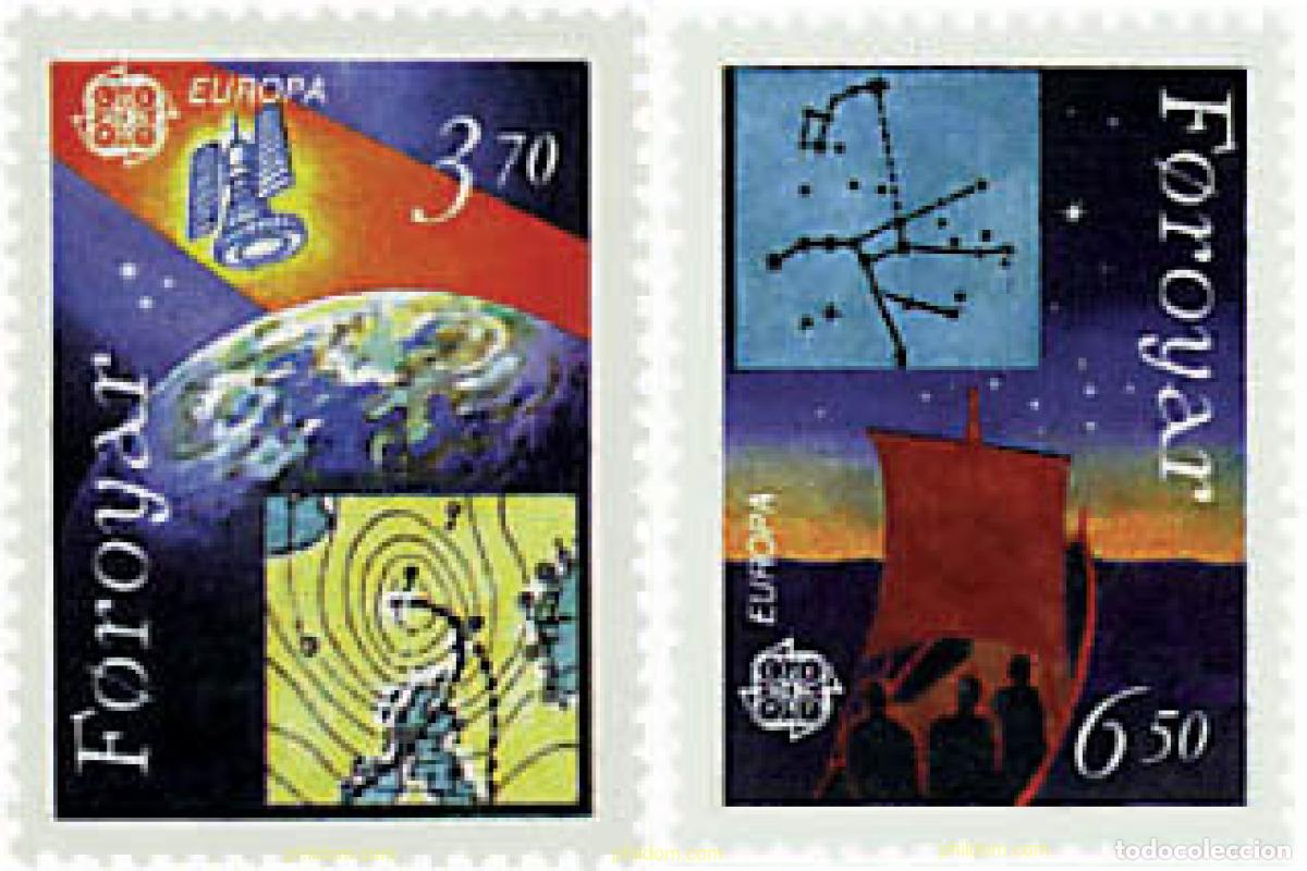 Sellos: 96685 MNH FEROE 1991 EUROPA CEPT. TELECOMUNICACIONES