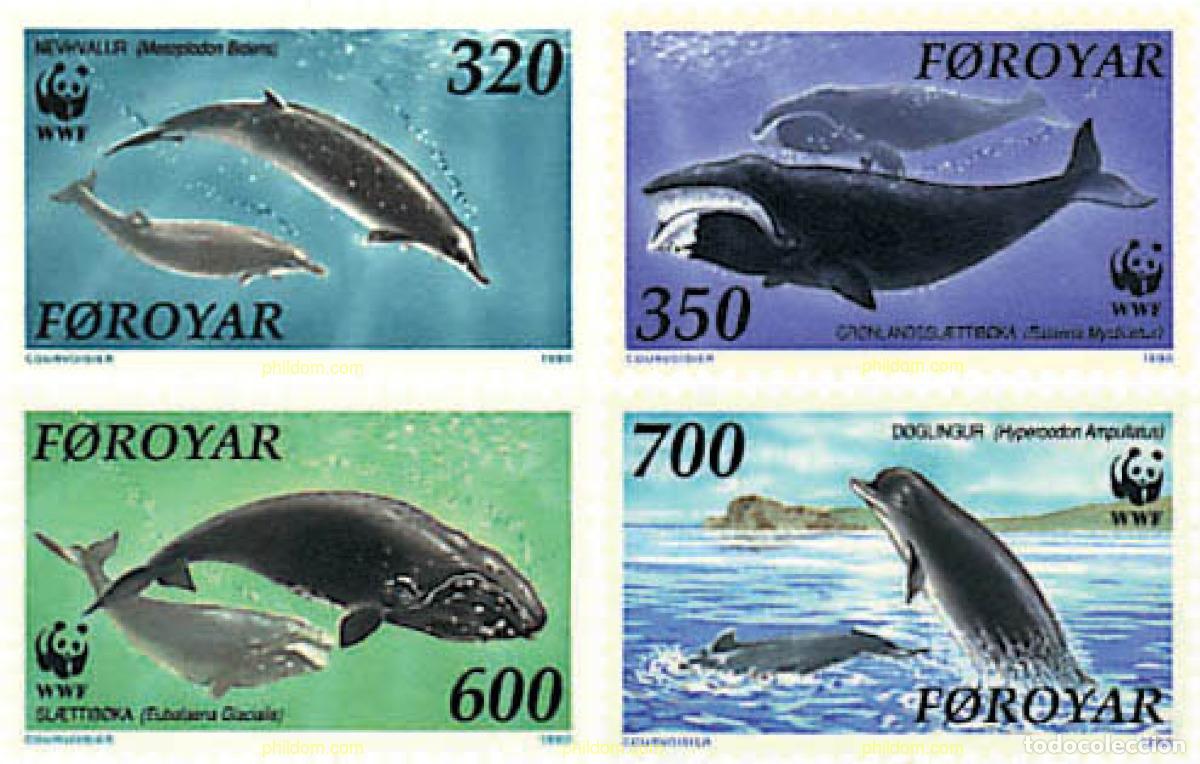 Sellos: 96672 MNH FEROE 1990 MAMIFEROS MARINOS DEL ATLANTICO NORTE