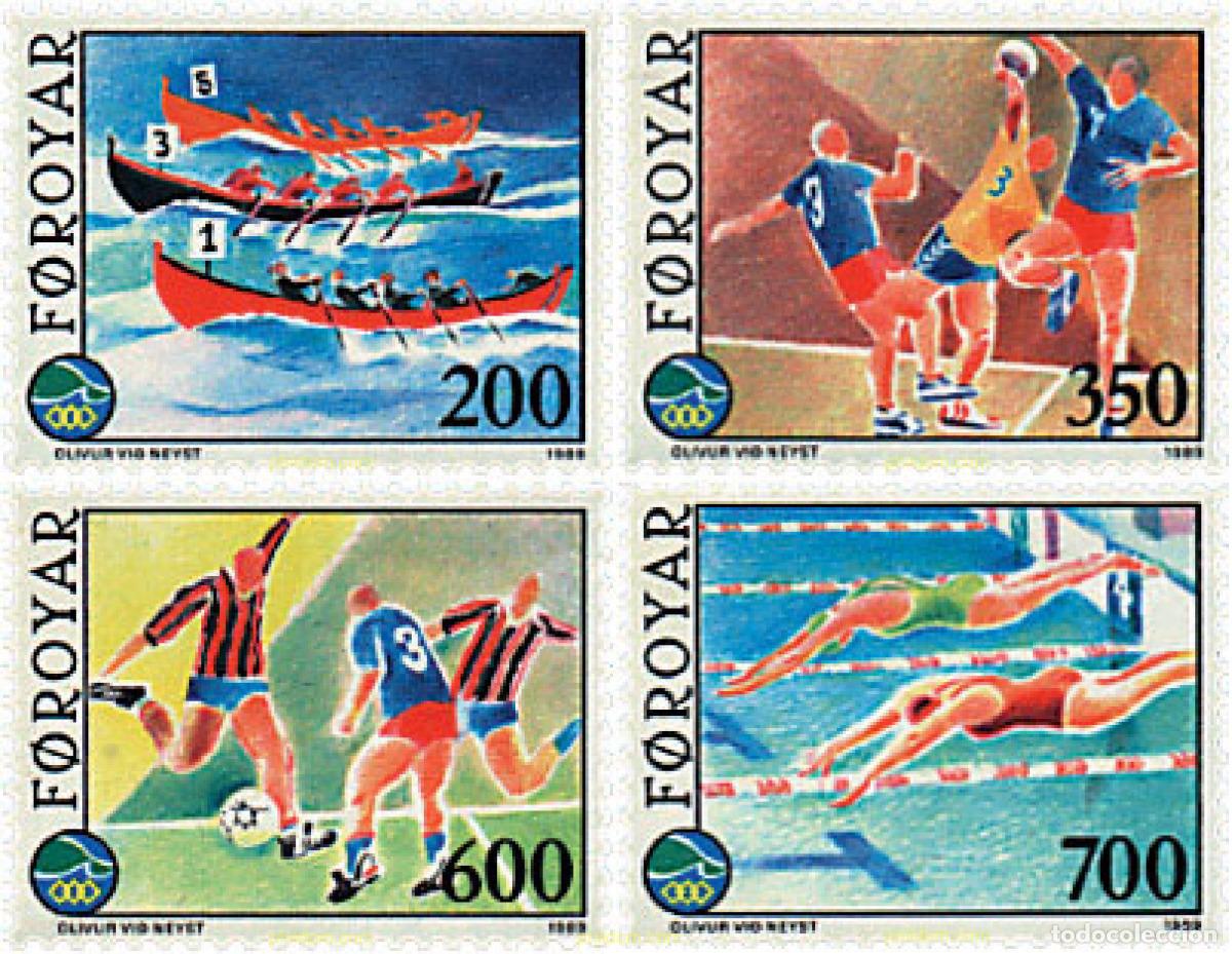 Sellos: 96664 MNH FEROE 1989 JUEGOS DEPORTIVOS DE LAS ISLAS