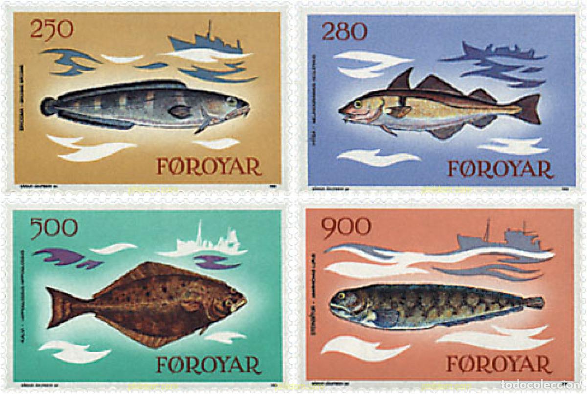 Sellos: 96646 MNH FEROE 1983 PECES