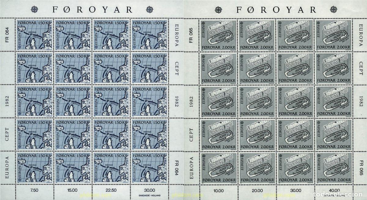 Sellos: 8930 MNH FEROE 1982 EUROPA CEPT. HISTORIA