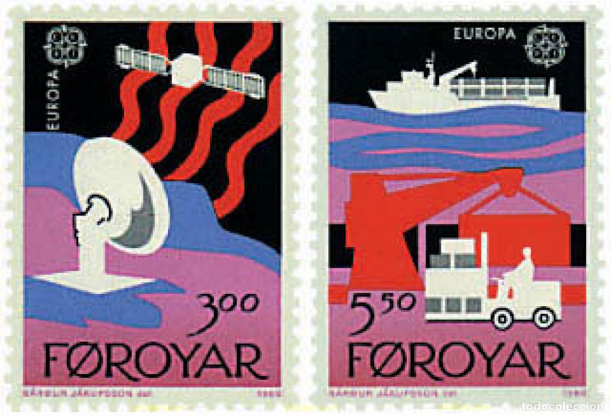 Selos: 96658 MNH FEROE 1988 EUROPA CEPT. TRANSPORTE Y MEDIOS DE COMUNICACION
