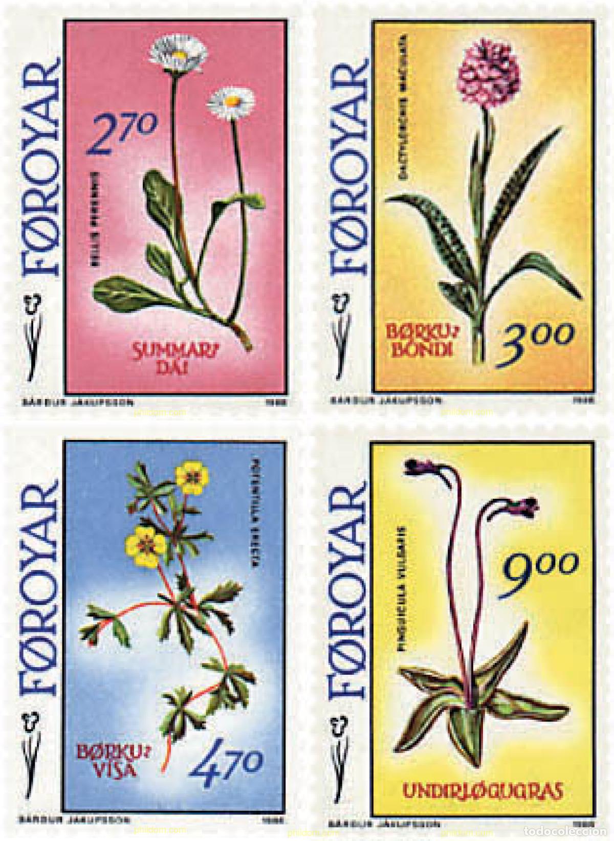 Selos: 96657 MNH FEROE 1988 FLORA AUTOCTONA