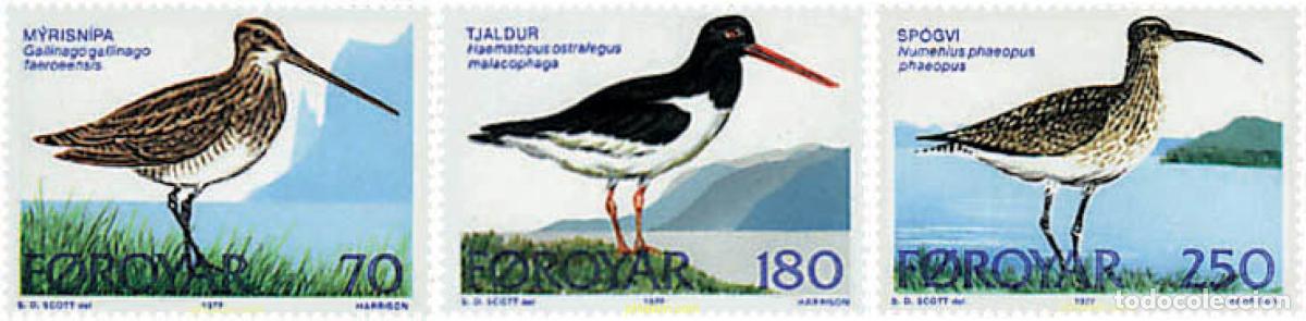 Briefmarken: 96622 MNH FEROE 1977 AVES