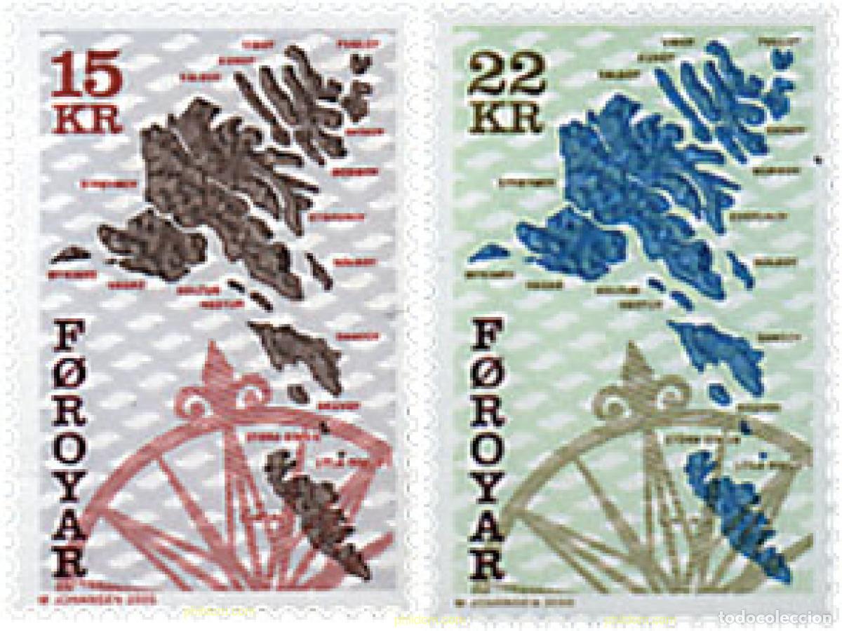 Sellos: 53035 MNH FEROE 2000 MAPA DE LAS ISLAS