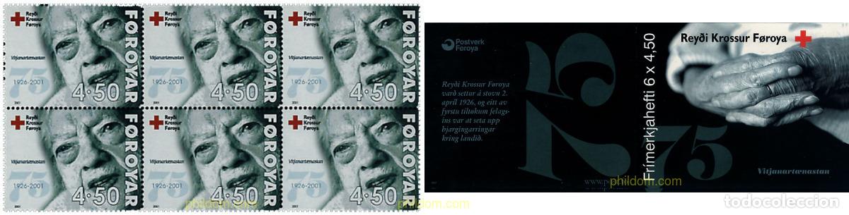 Stamps: 594401 MNH FEROE 2001 75 ANIVERSARIO DE LA CRUZ ROJA EN FEROE