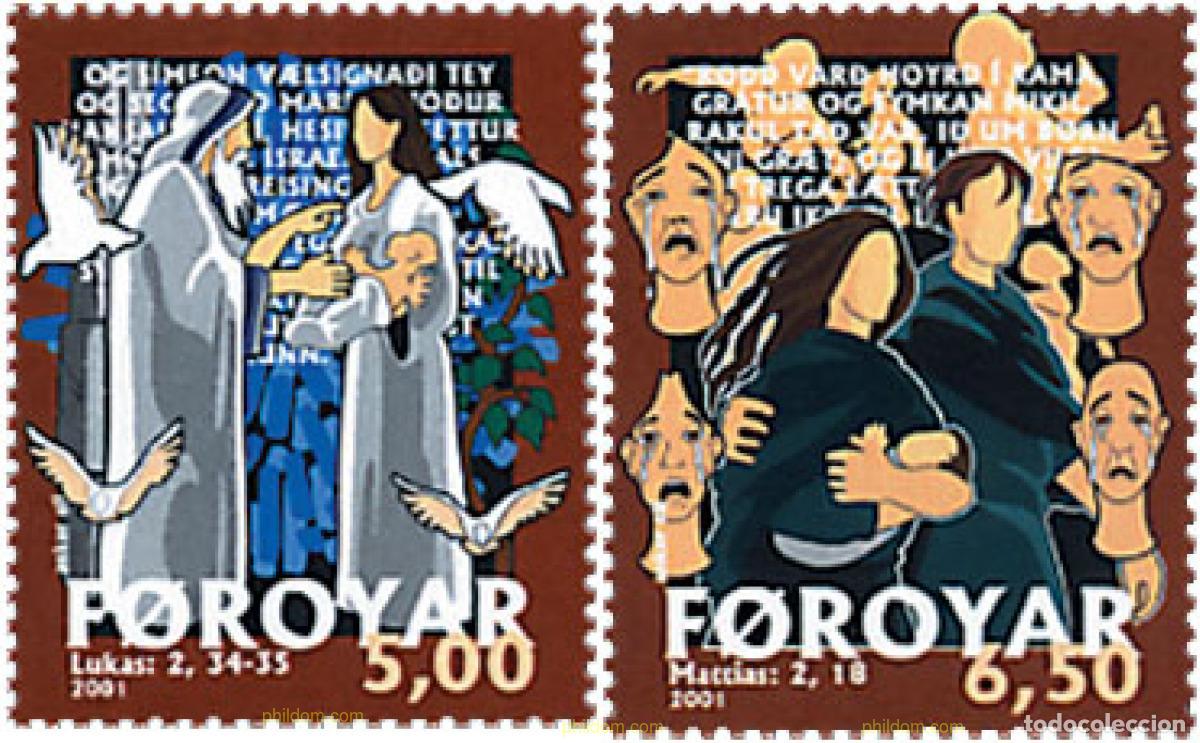 Sellos: 86117 MNH FEROE 2001 NAVIDAD