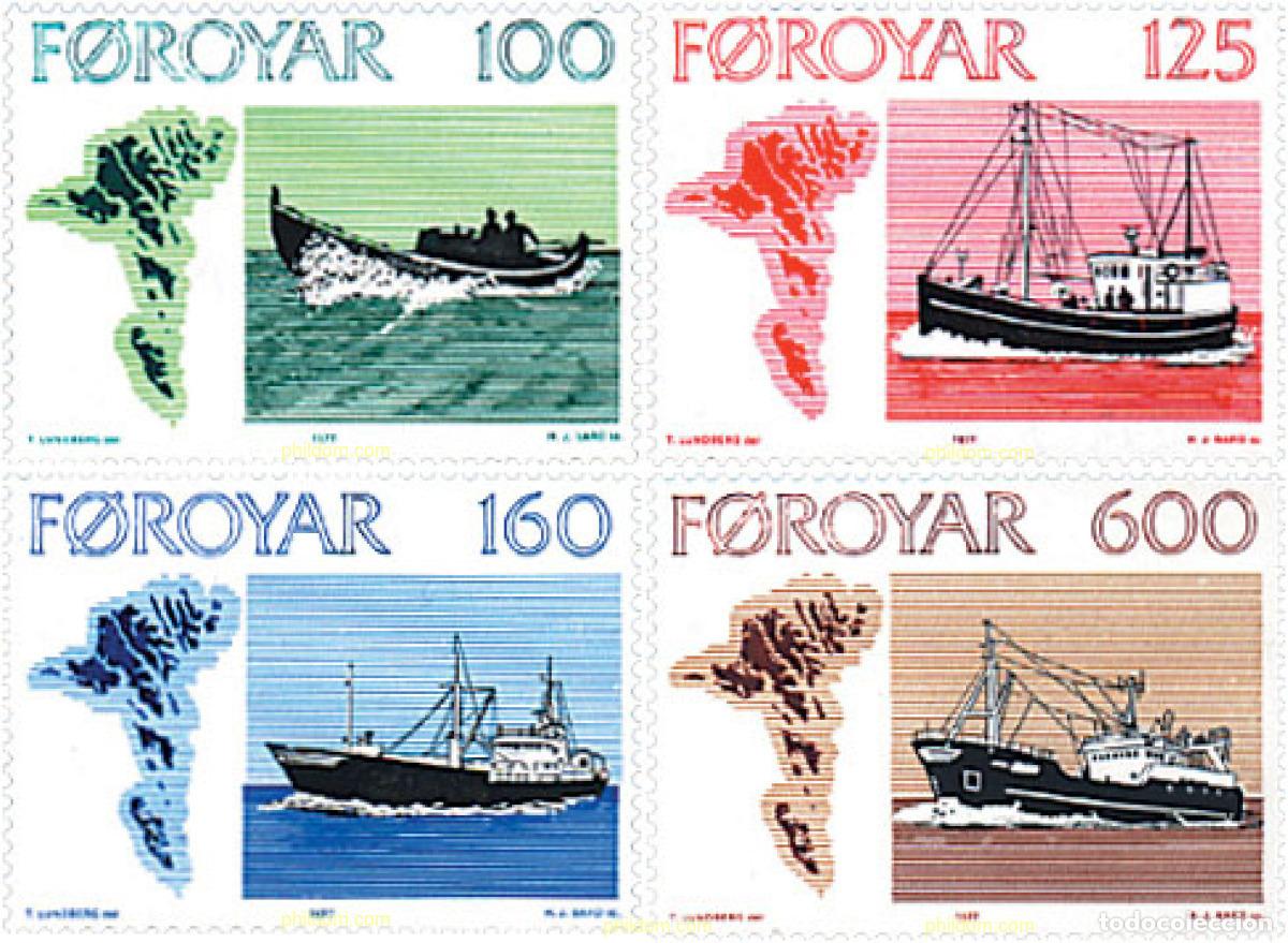 Sellos: 98360 MNH FEROE 1977 BARCOS