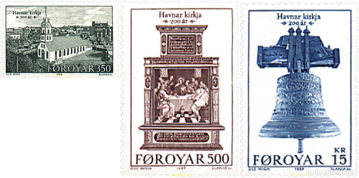 Sellos: 96661 MNH FEROE 1989 200 ANIVERSARIO DE LA IGLESIA DE TORSHAVN
