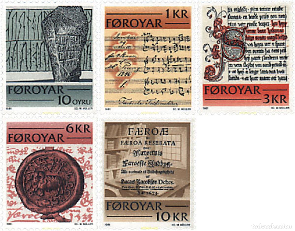 Sellos: 96639 MNH FEROE 1981 ESCRITOS HISTORICOS