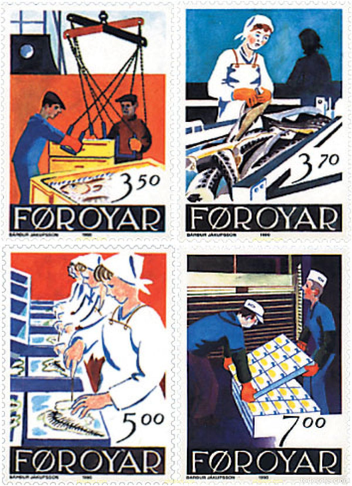 Sellos: 96669 MNH FEROE 1990 LA INDUSTRIA PESQUERA