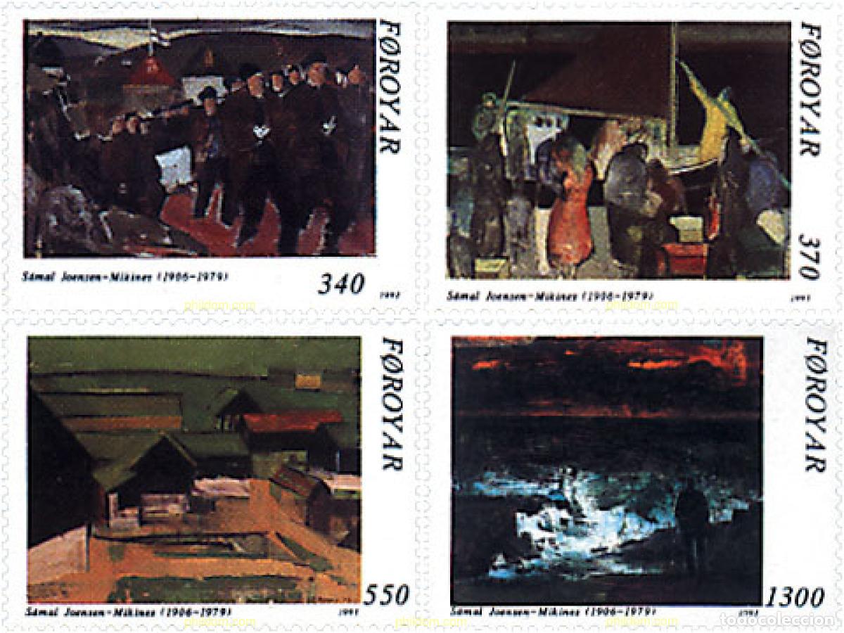 Sellos: 96704 MNH FEROE 1991 85 ANIVERSARIO DEL NACIMIENTO DE SAMAL JOENSEN-MIKINES