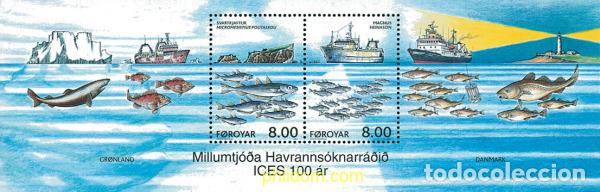 Francobolli: 101022 MNH FEROE 2002 CENTENARIO DEL CONSEJO INTERNACIONAL PARA LA EXPLOTACION DEL MAR