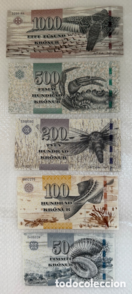 Sellos: Lote completo billetes islas Feroe (2011) - Foto 2