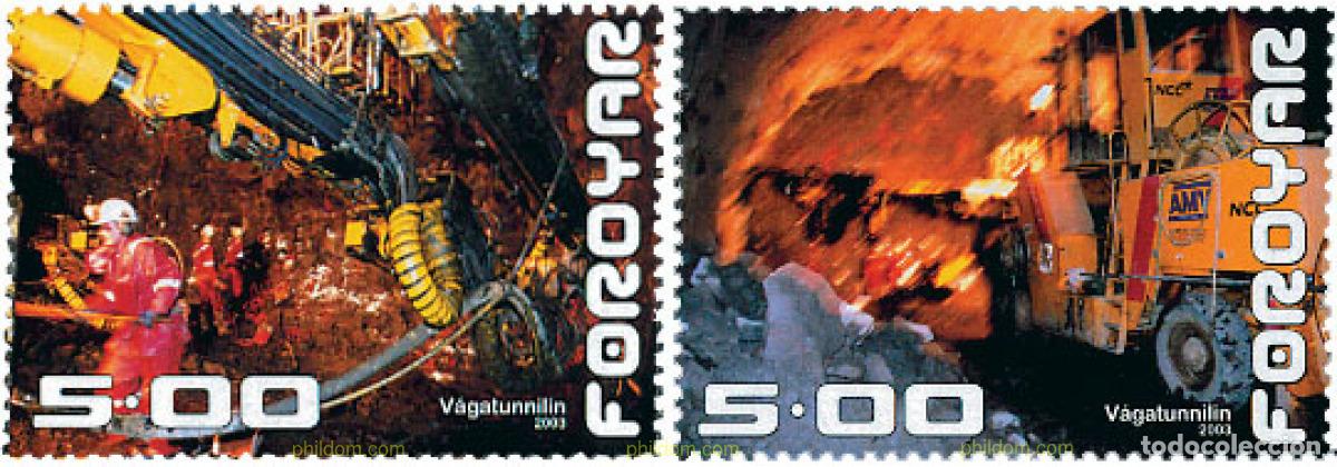 Sellos: 115973 MNH FEROE 2003 INAUGURACION DEL TUNEL SUBMARINO DE VAGATUNNILIN