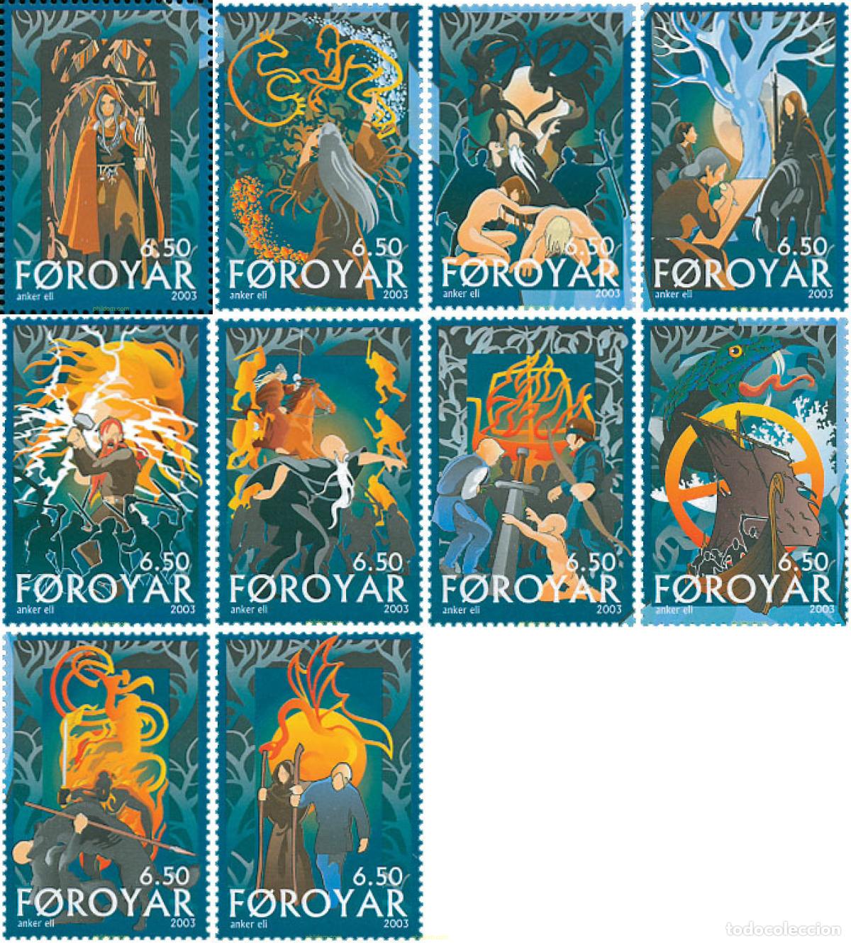 Sellos: 115972 MNH FEROE 2003 MITOLOGIA NORDICA