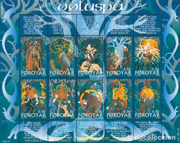 Timbres: 158089 MNH FEROE 2003 MITOLOGIA NORDICA
