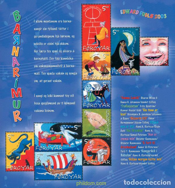Sellos: 122219 MNH FEROE 2003 CANCIONES INFANTILES