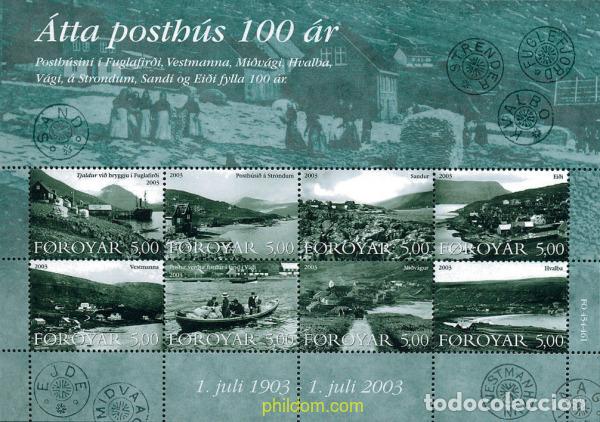 Sellos: 125895 MNH FEROE 2003 CENTENARIO DE LAS OFICINAS DE CORREOS
