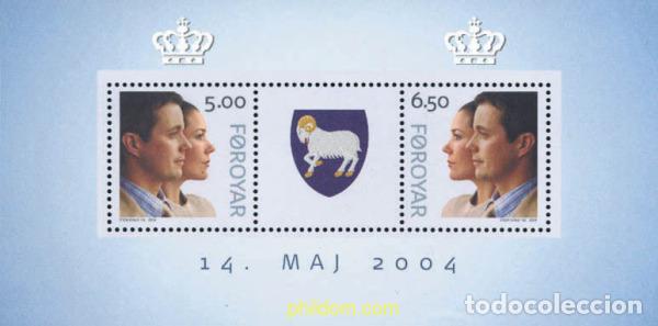 Sellos: 135957 MNH FEROE 2004 BODA DEL PRINCIPE FREDERIK Y MARY DONALDSON