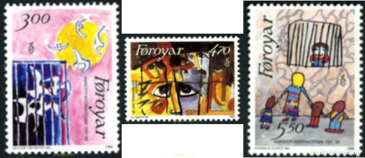 Stamps: 144591 MNH FEROE 1986 25 ANIVERSARIO DE AMNISTIA INTERNACIONAL