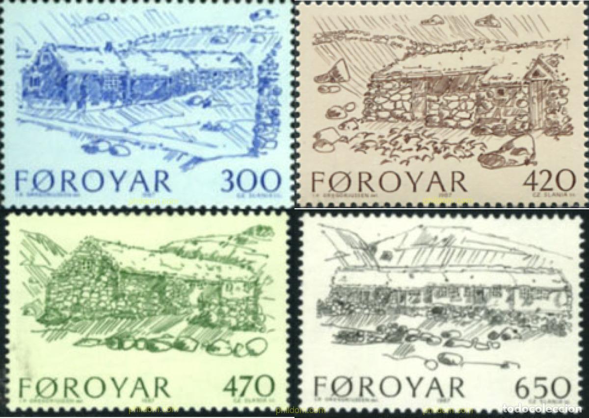 Stamps: 144598 MNH FEROE 1987 ARQUITECTURA TRADICIONAL