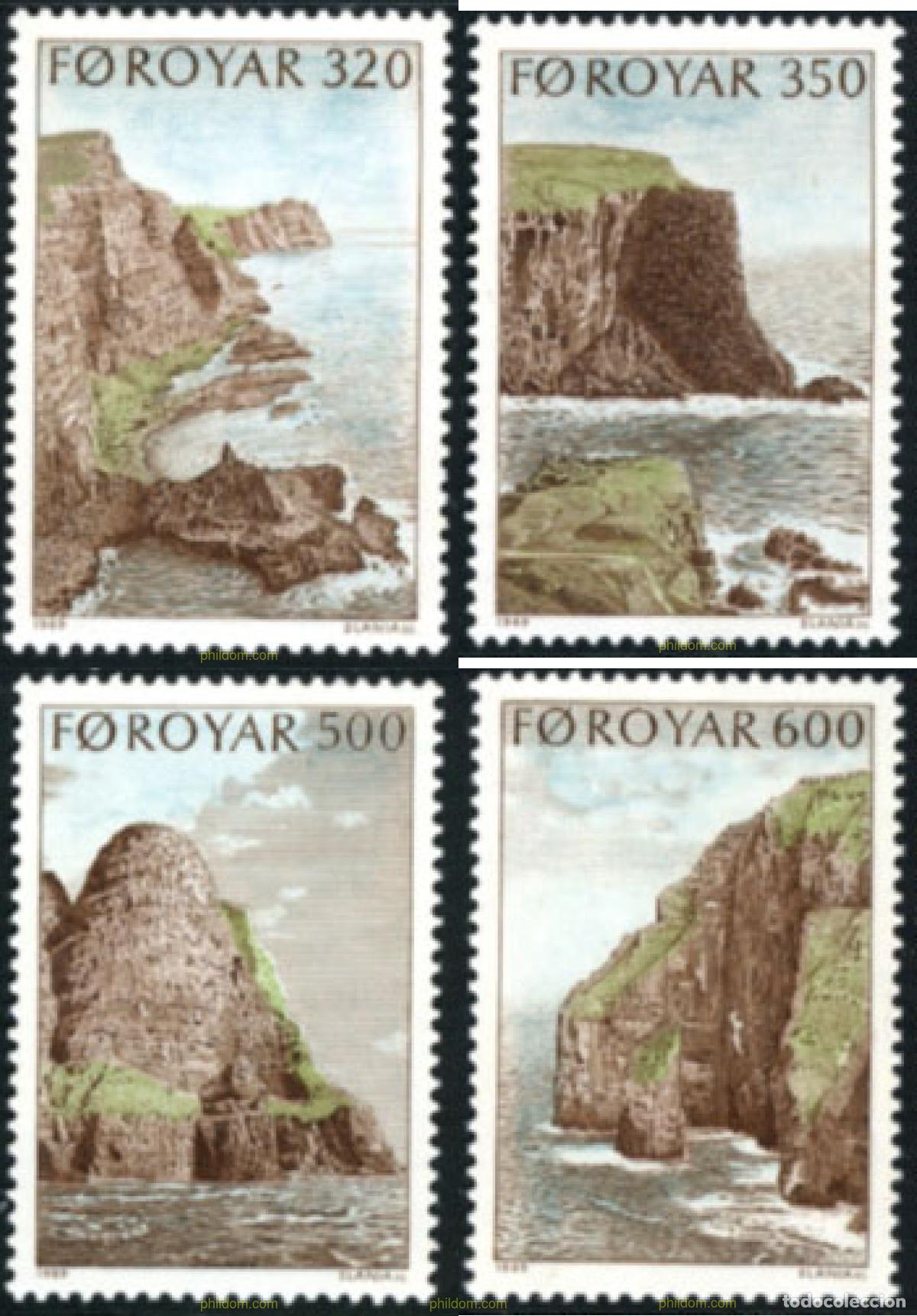 Sellos: 144616 MNH FEROE 1989 PAISAJES DE LAS COSTAS