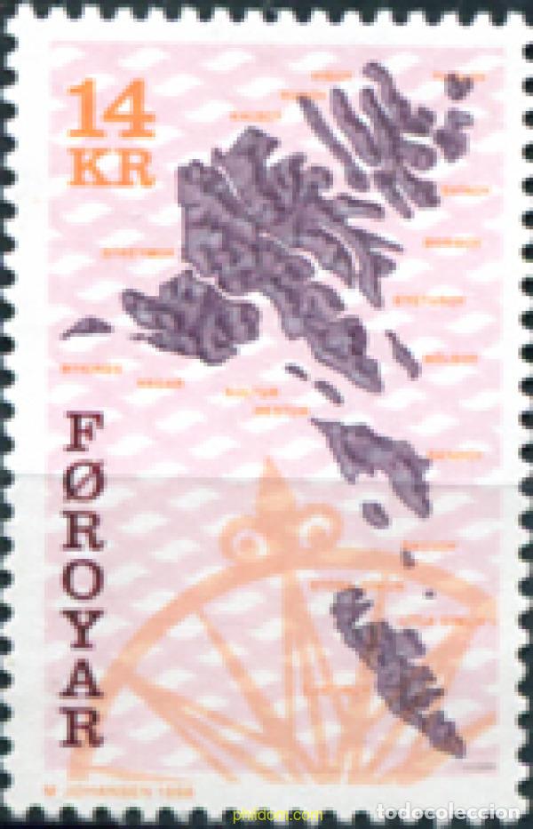 Sellos: 152129 MNH FEROE 1998 MAPA DE LAS ISLAS