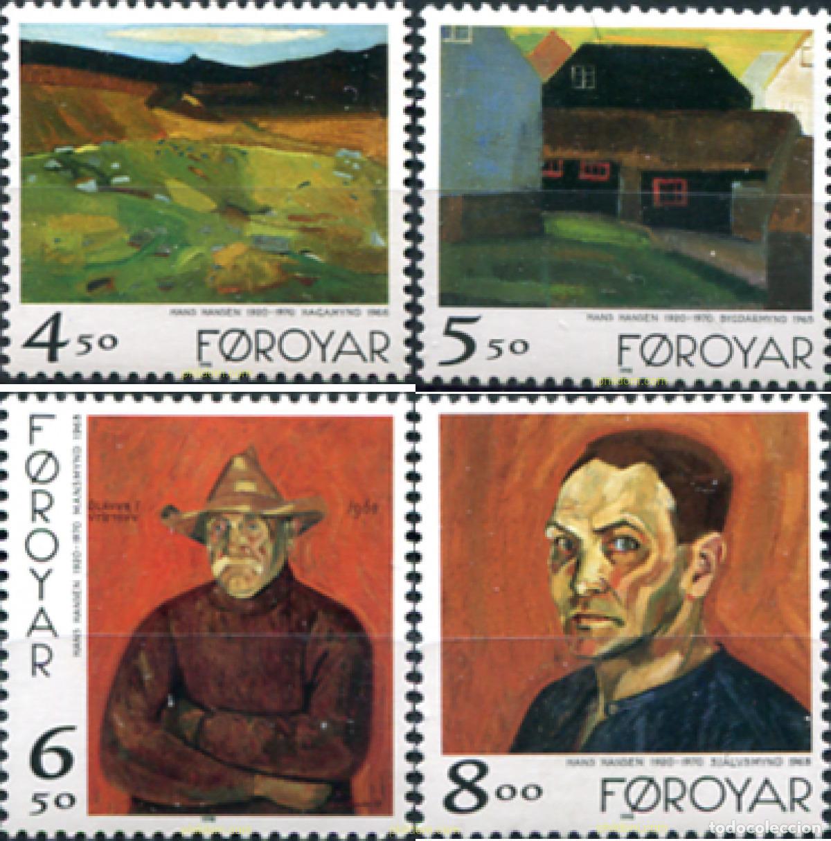 Sellos: 152125 MNH FEROE 1998 HOMENAJE AL PINTOR HANS HANSEN