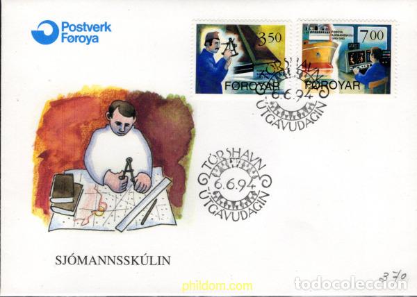 Sellos: 158039 MNH FEROE 1994 CENTENARIO DE LA ESCUELA DEL NAVEGANTE DE FEROE