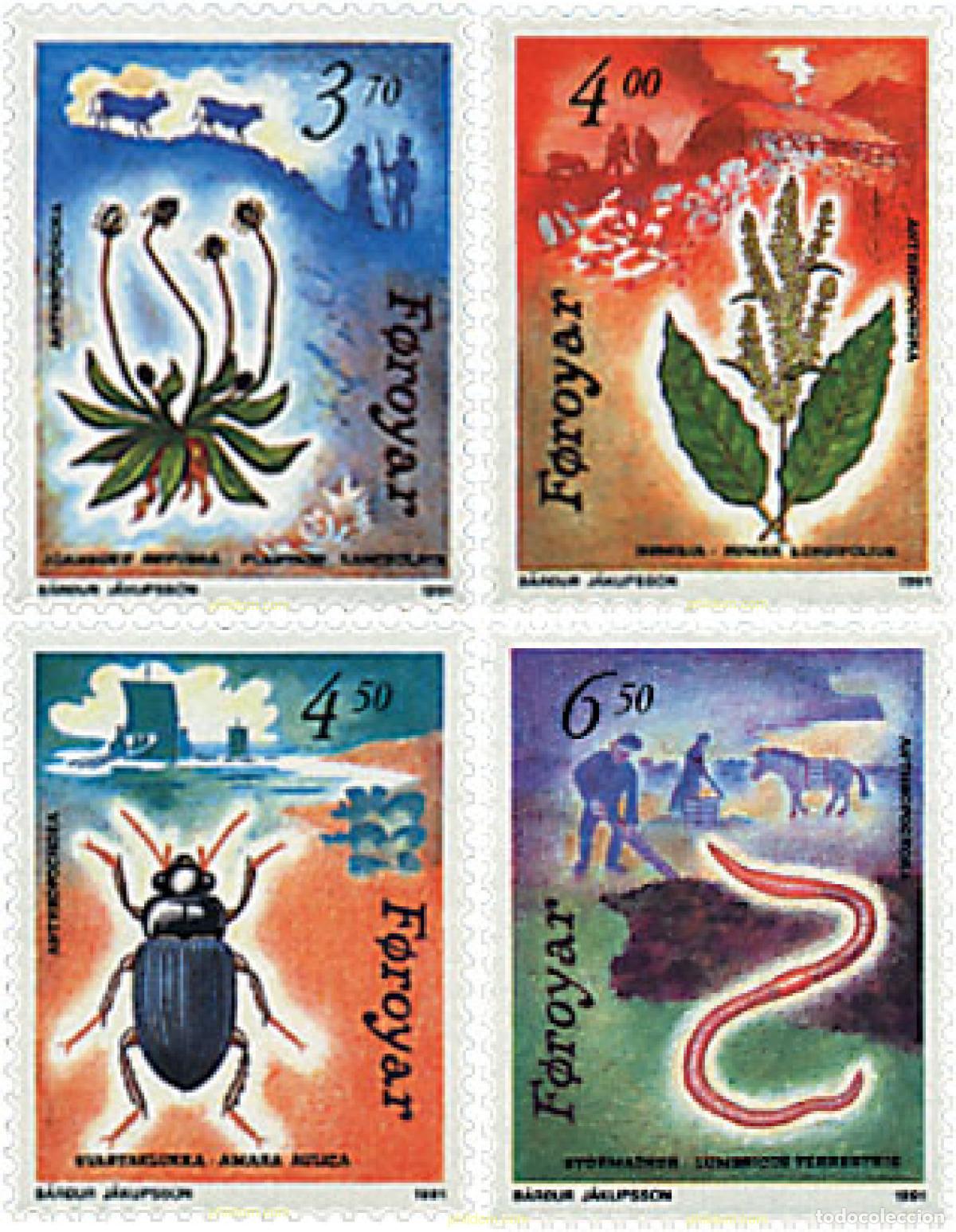 Selos: 98352 MNH FEROE 1991 FLORA Y FAUNA REGIONAL