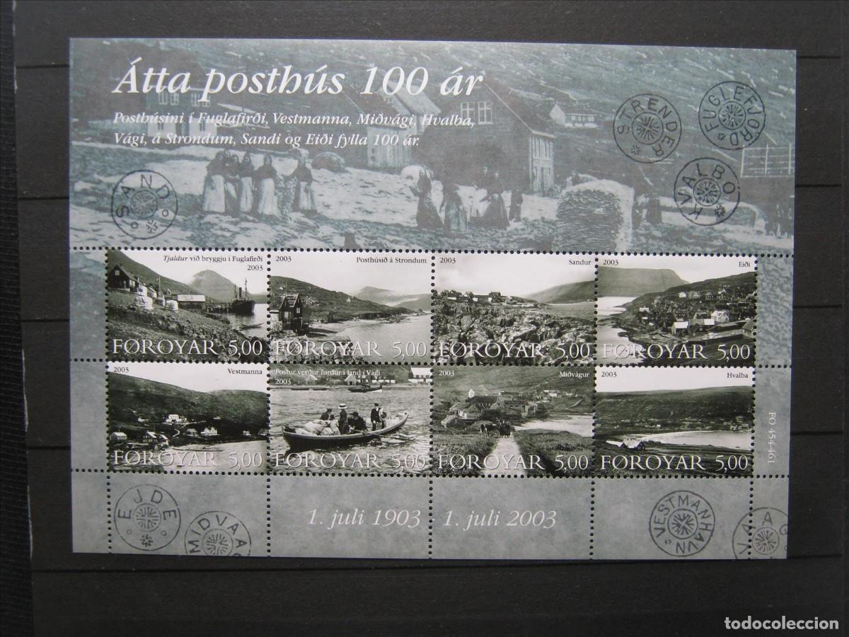 Sellos: ISLAS FEROE 2003 HOJA BLOQUE HB SERIE YVERT HB 454/461 MNH** LUJO.