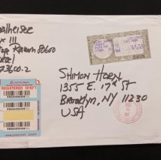 Sellos: DM)2005, ISRAEL, CORRESPONDENCE SENT TO U.S.A, REGISTERED AIR MAIL, POSTAL AUTHORITY, XF