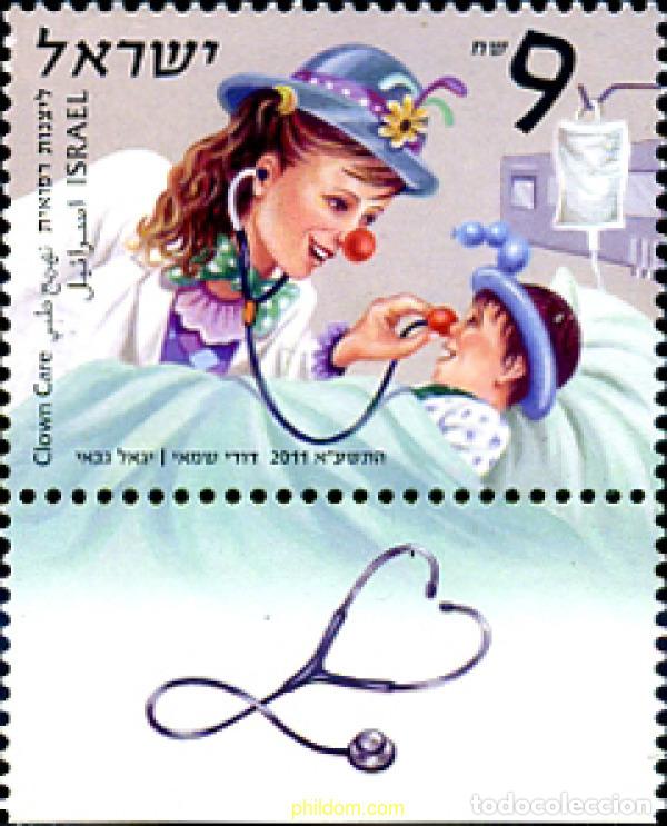 Sellos: 329161 MNH ISRAEL 2011 PAYASO Y NI&Ntilde;O ENFERMO