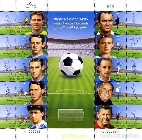 Sellos: 272688 MNH ISRAEL 2011 LEYENDAS DEL FUBTOL ISRAEL&Iacute;