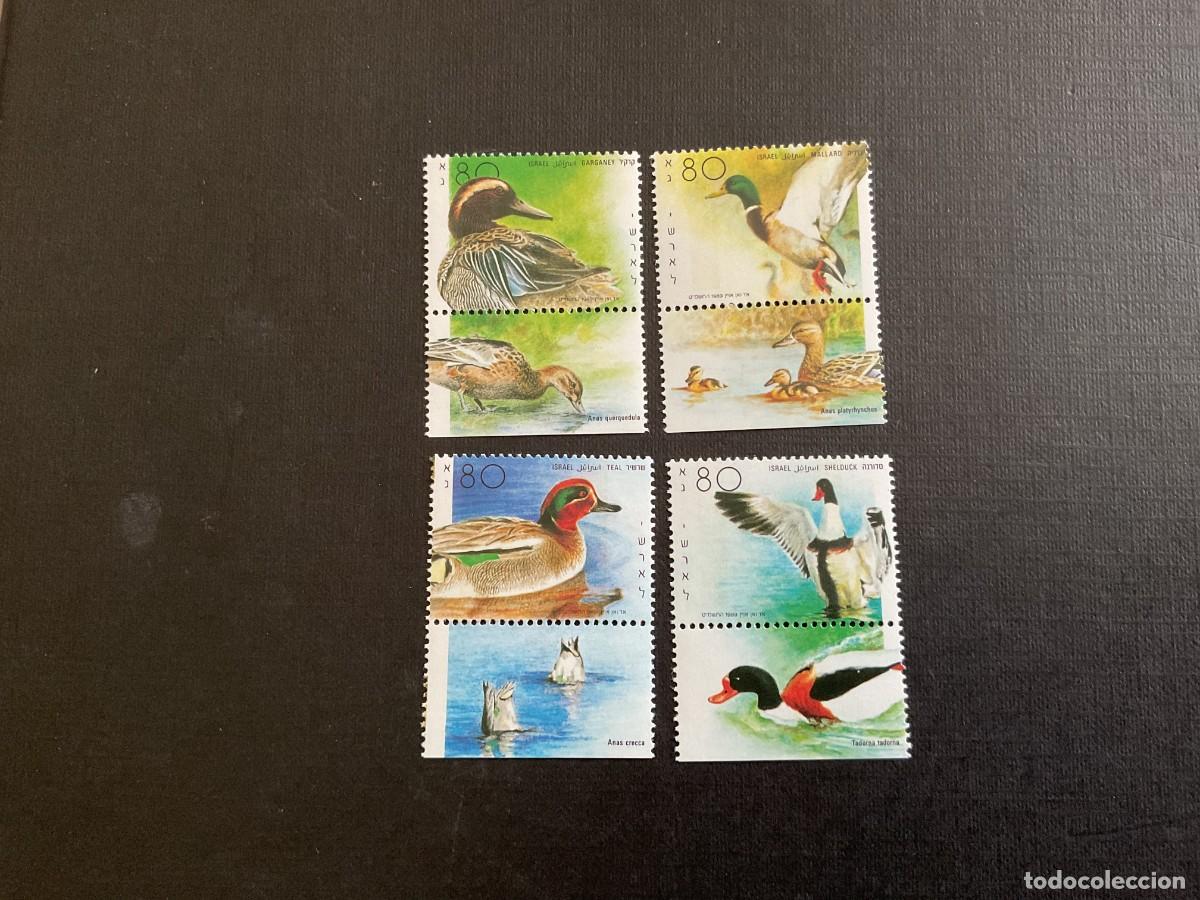 Sellos: ISRAEL N&ordm; YVERT 1074/7 CON TABS*** A&Ntilde;O 1989. AVES. ANATIDAS DE TIERRA SANTA