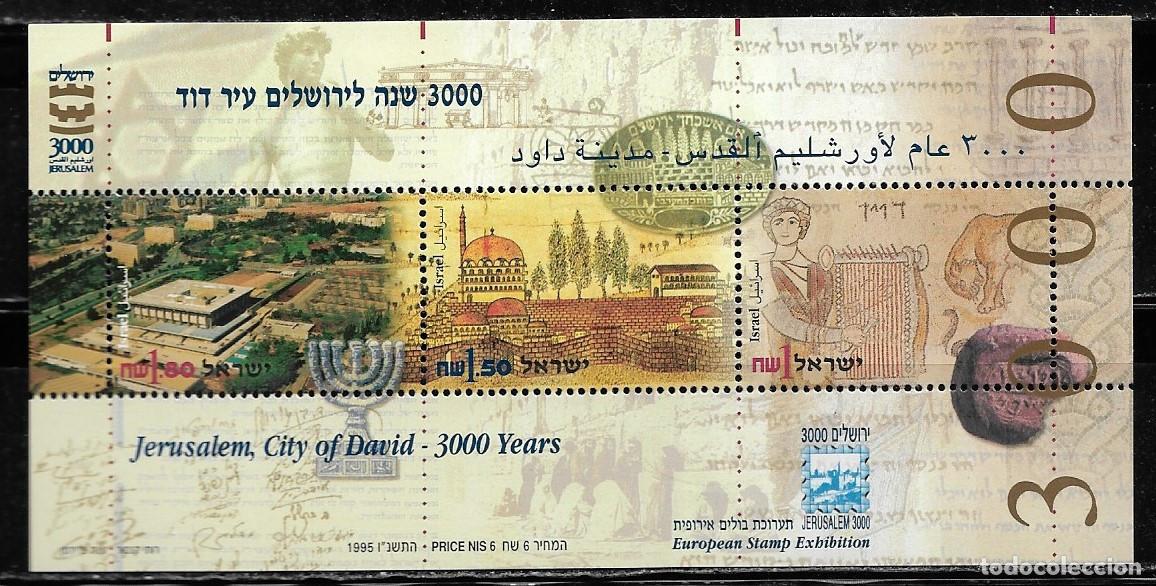 Sellos: ISRAEL 1995, HOJA BLOQUE Ivert 52 - 3000 A&Ntilde;OS DE LA CIUDAD DE DAVID. MNH.
