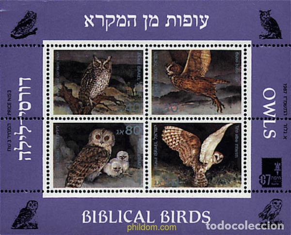 Sellos: 36634 MNH ISRAEL 1987 RAPACES NOCTURNAS